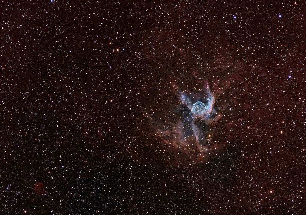 APOD: 2009 March 12 – Thor’s Helmet (NGC 2359) and Planetary Nebula