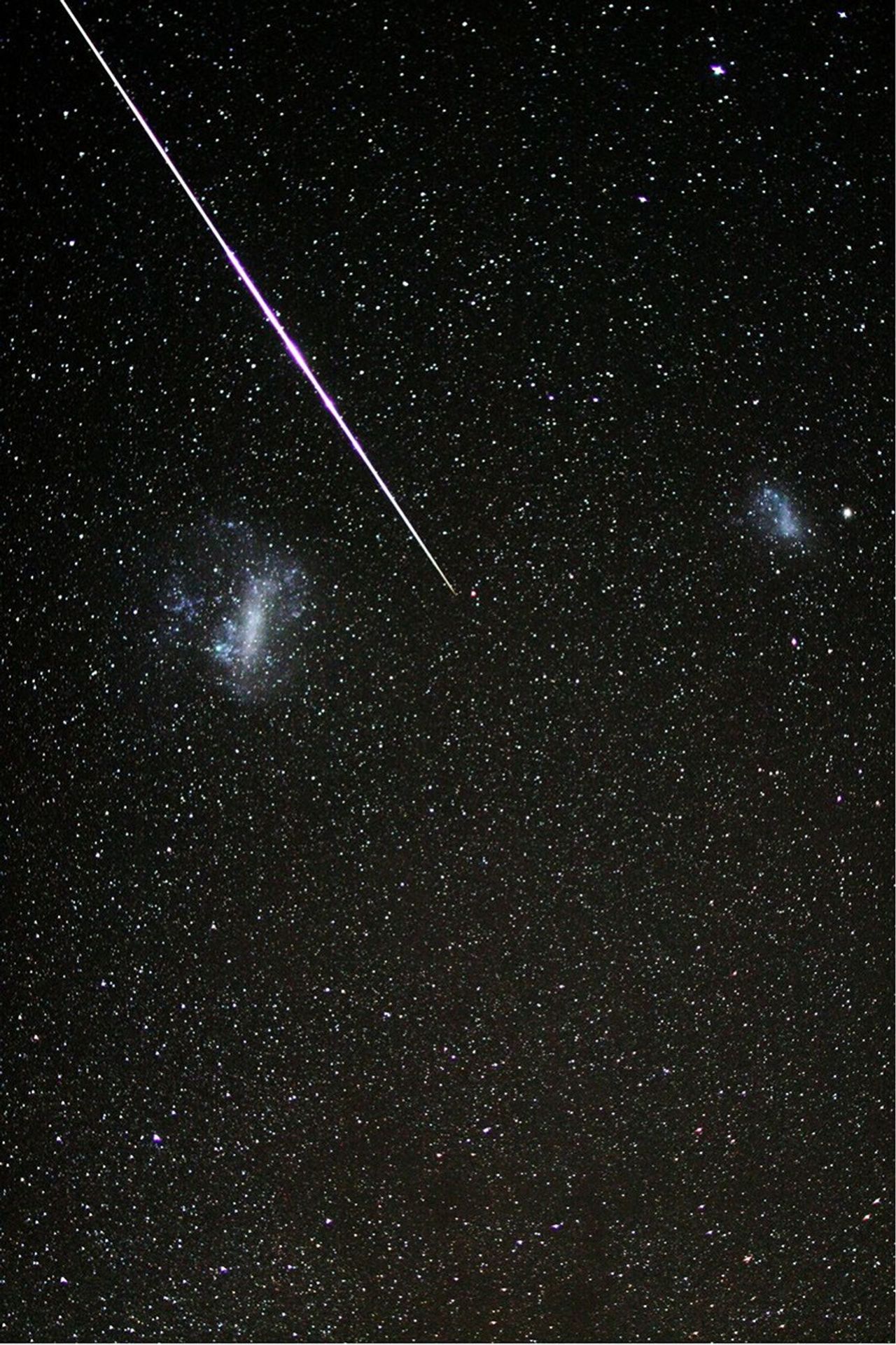 Meteor between the Clouds