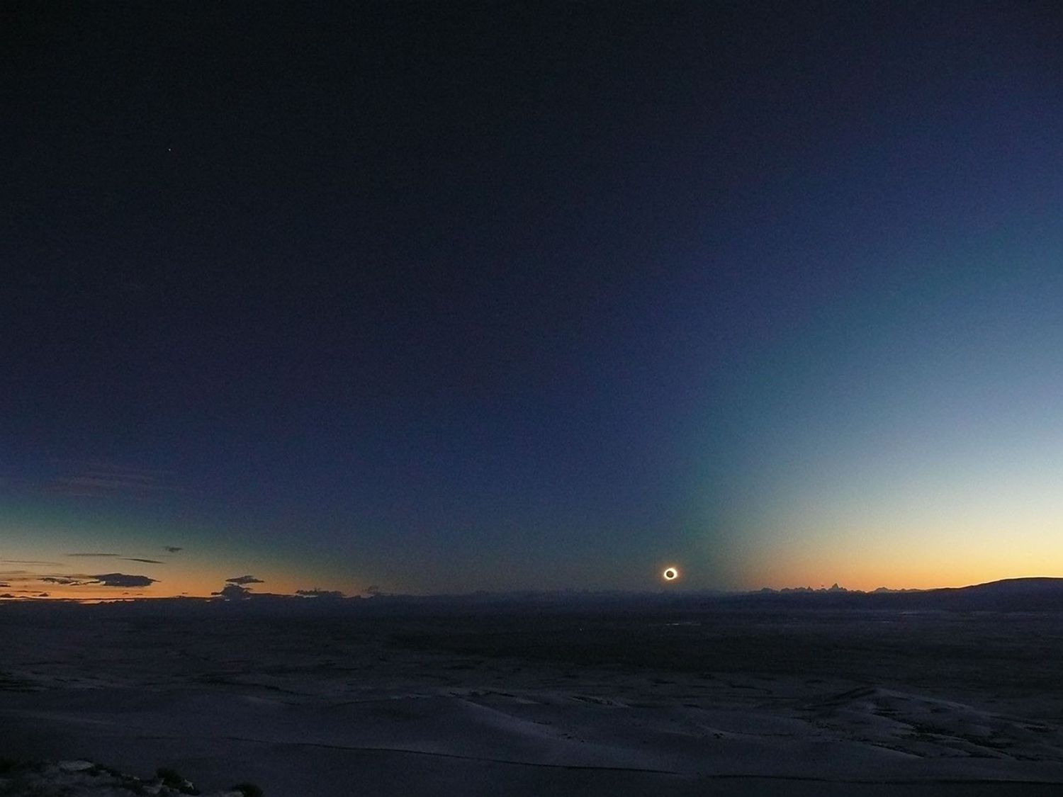 Eclipse Shadow Cone Over Patagonia