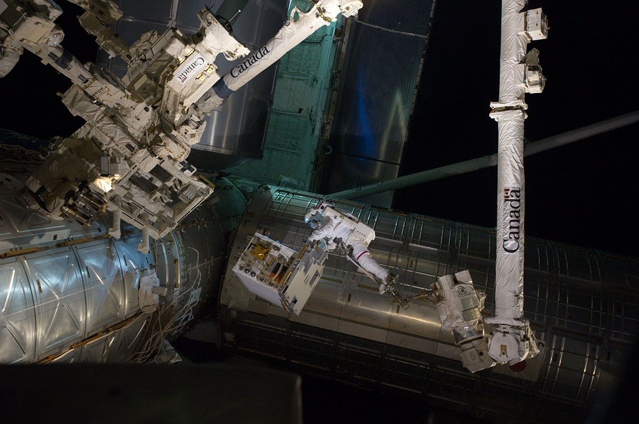 A Busy Space Walk at the Space Station