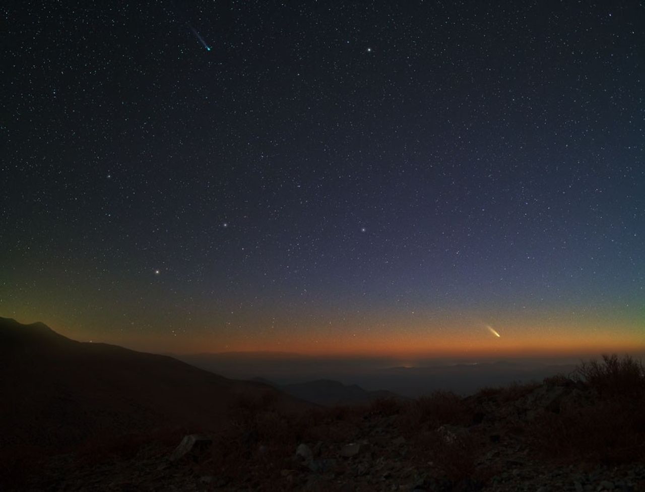 Comets Lemmon and PanSTARRS Peaking