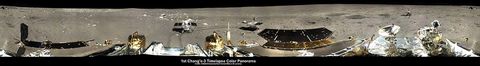 Lunar Time Lapse Panorama including Yutu Rover