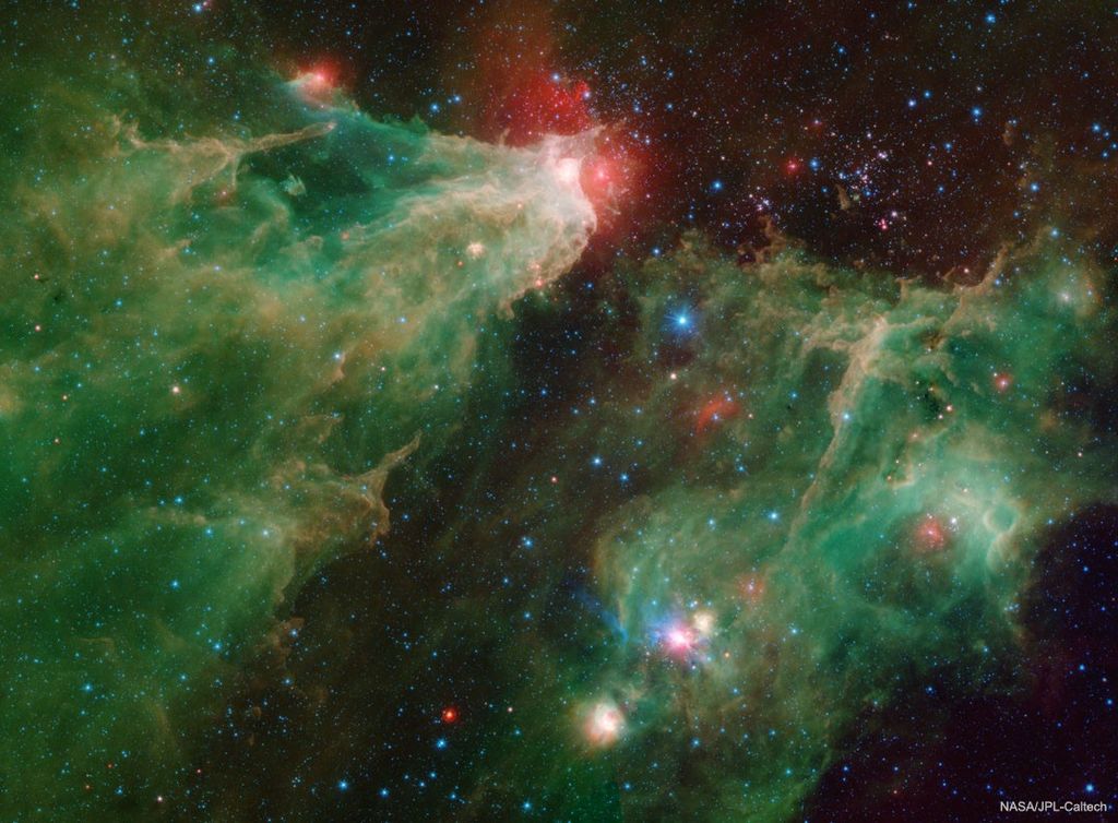APOD: 2019 June 11 – The Cave Nebula in Infrared from Spitzer