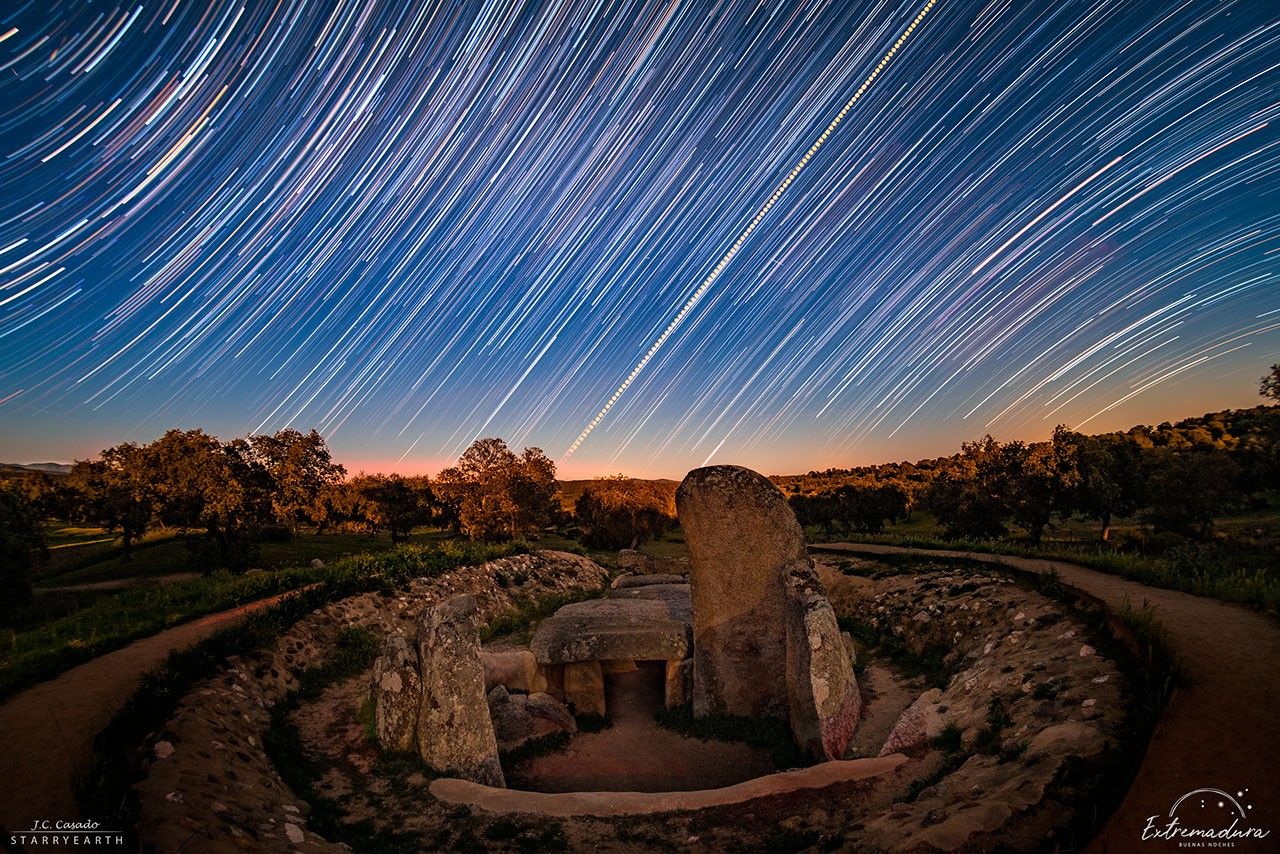 Star Trails and the Equinox Sunrise