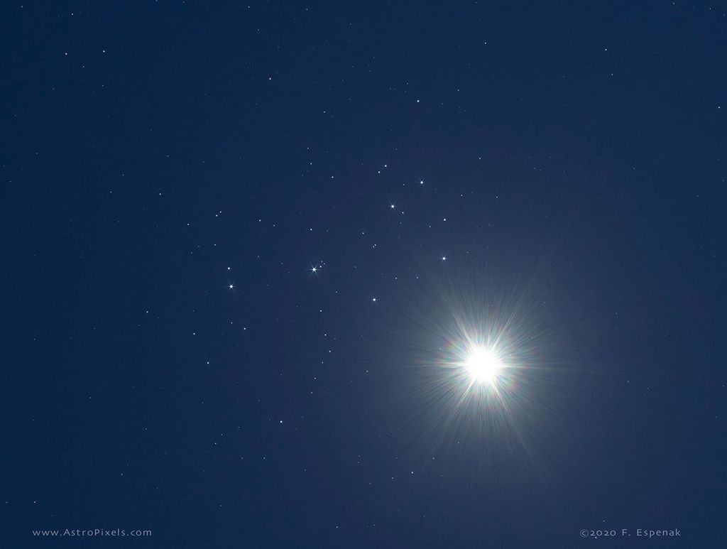 APOD: 2020 April 4 – Venus and the Sisters