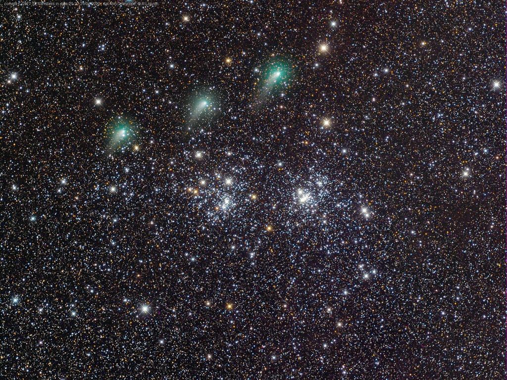 APOD: 2020 January 30 – Two Clusters and a Comet
