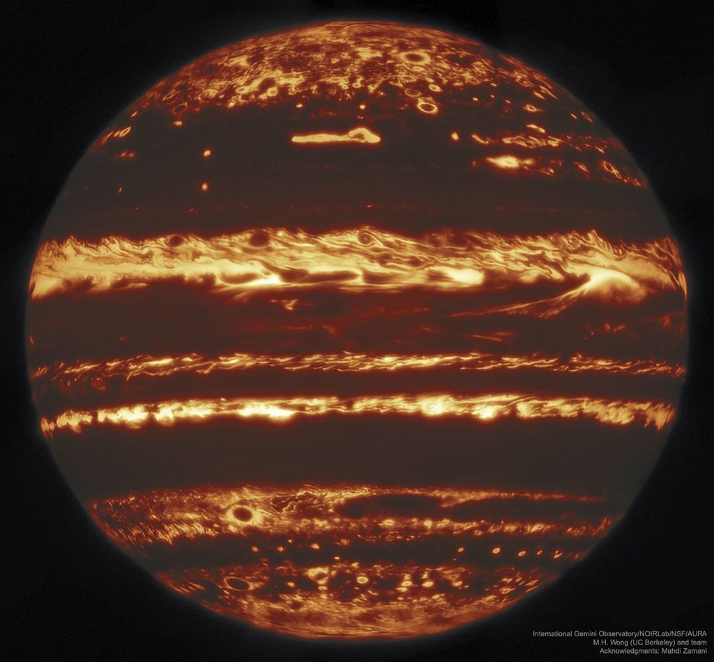 APOD: 2020 May 13 – Jupiter in Infrared from Gemini