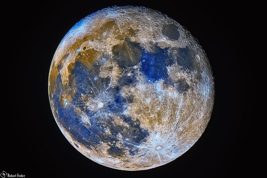 APOD: 2021 August 31 – A Blue Moon in Exaggerated Colors