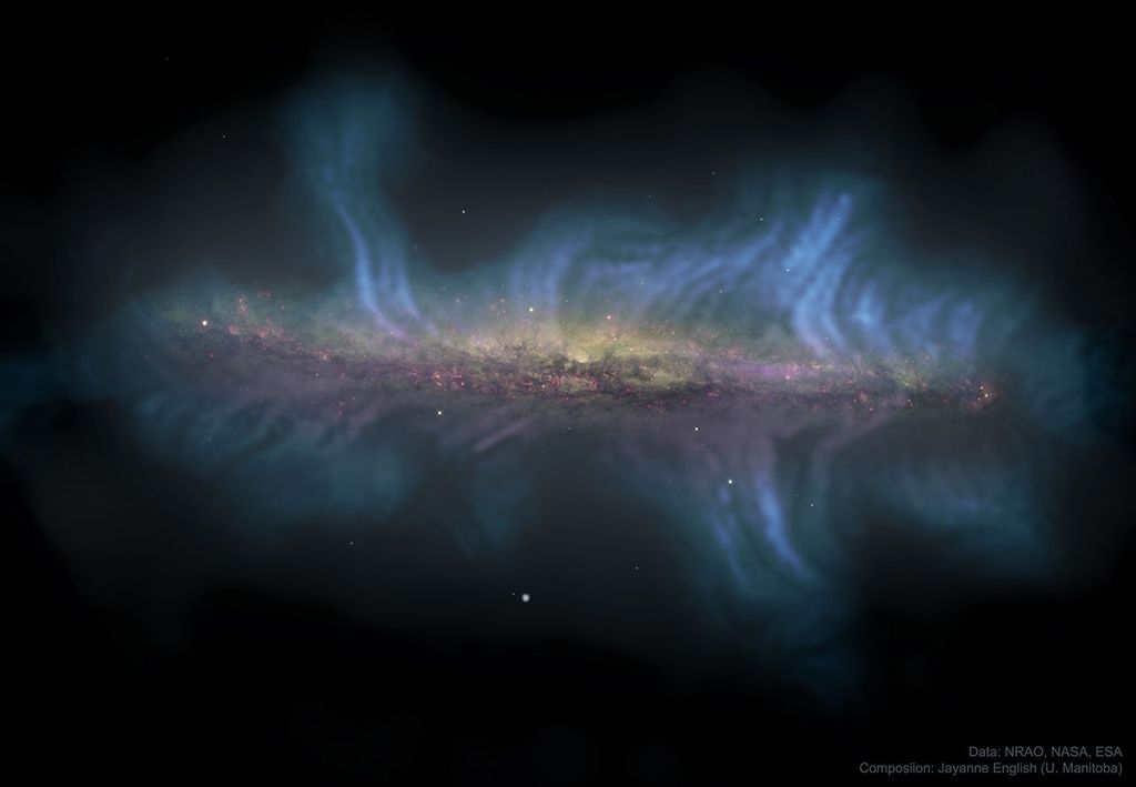 APOD: 2021 January 27 – The Vertical Magnetic Field of NGC 5775