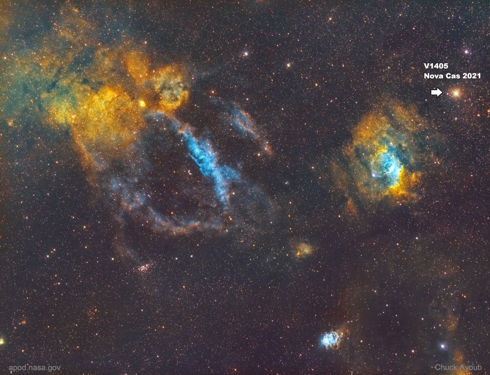APOD: 2021 June 7 – A Bright Nova in Cassiopeia