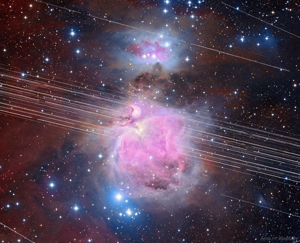 APOD: 2021 June 1 – Satellites over Orion