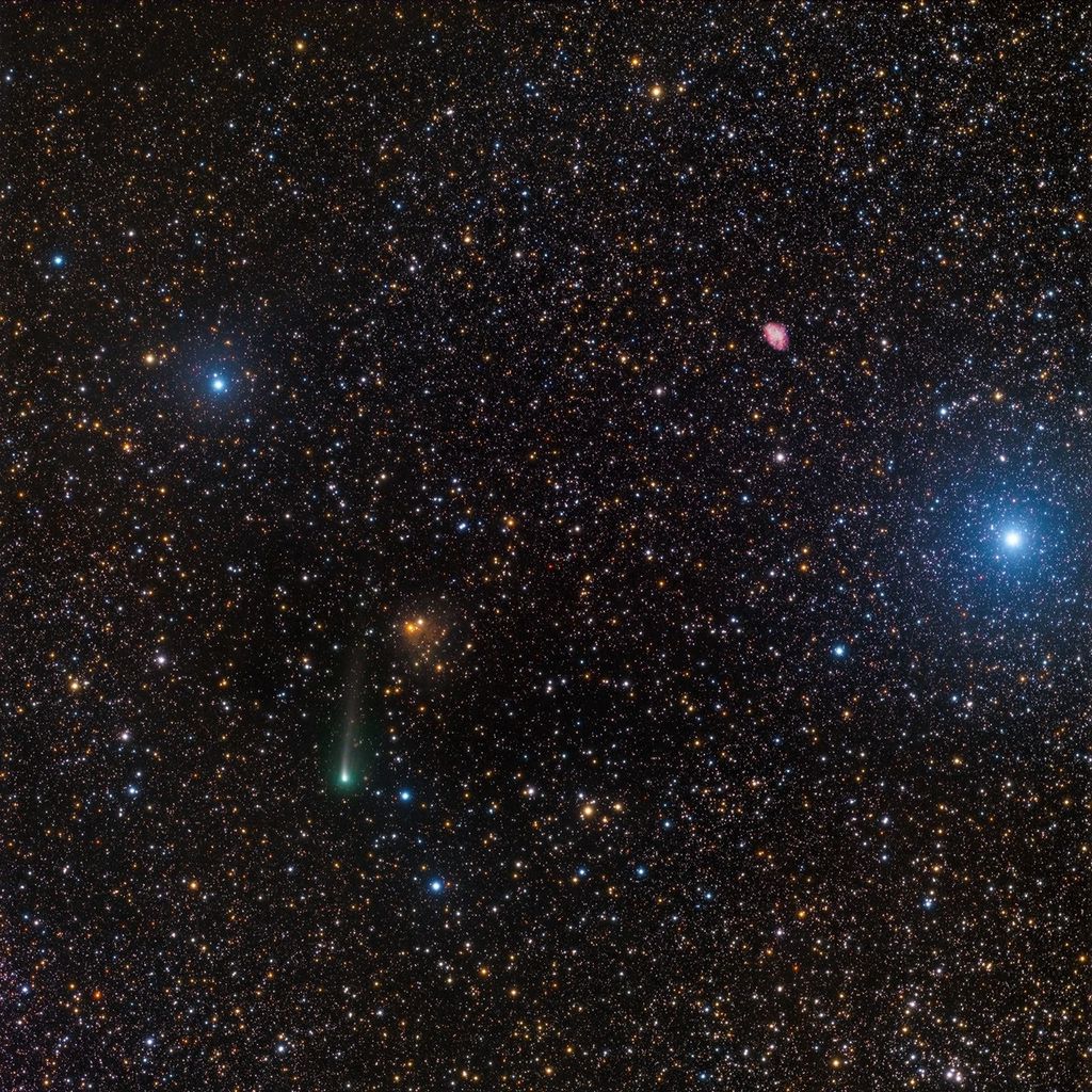 APOD: 2021 October 22 – A Comet and a Crab
