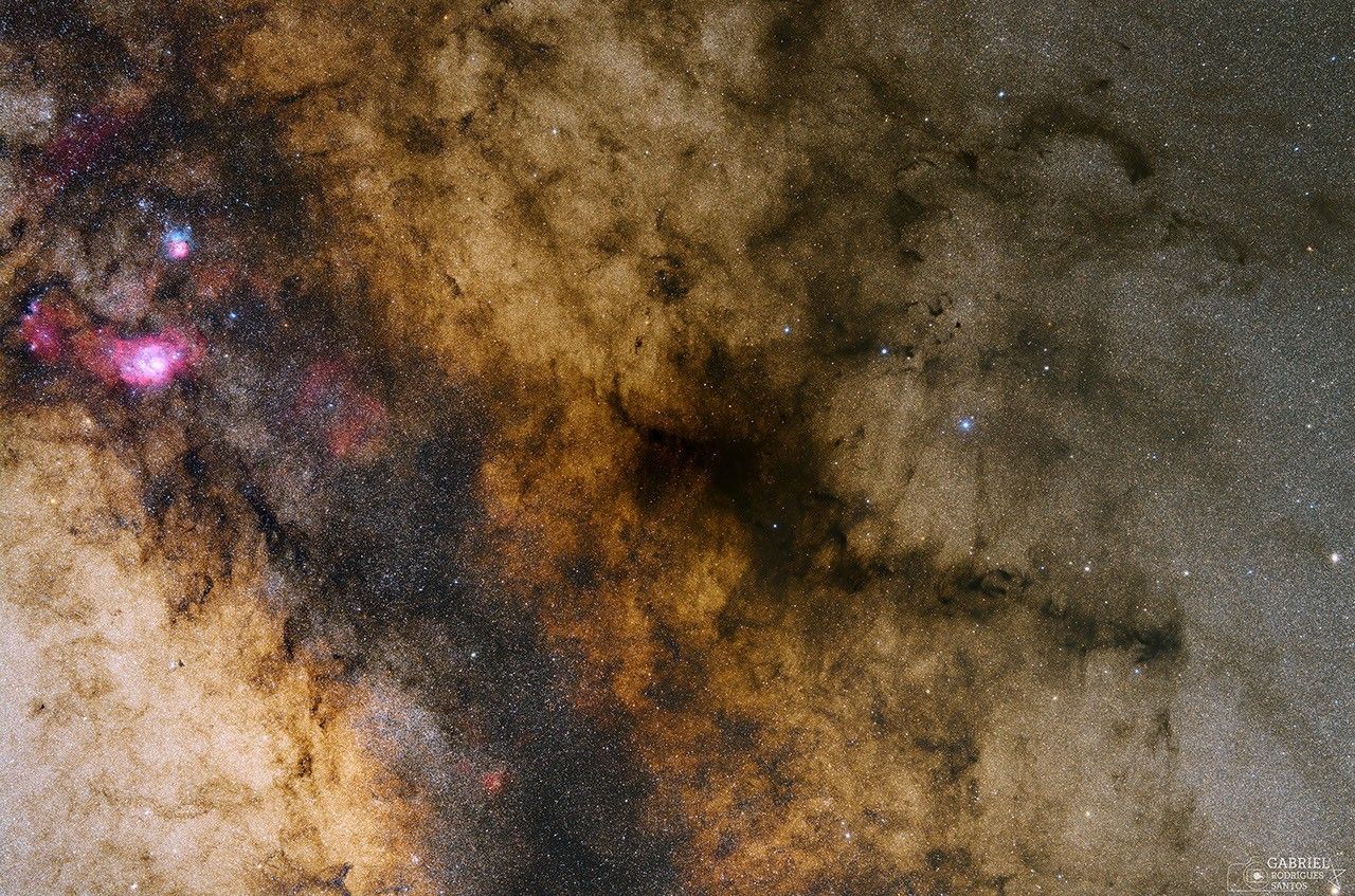 The Central Milky Way from Lagoon to Pipe
