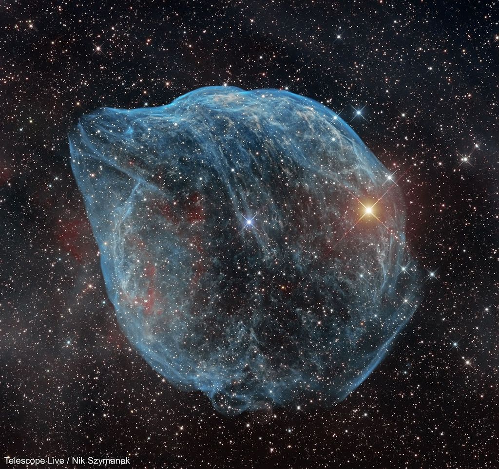 APOD: 2021 October 21 – Sharpless 308: The Dolphin-head Nebula