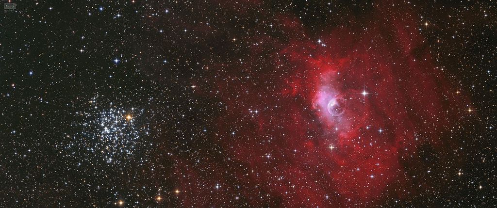 APOD: 2021 September 25 – The Bubble and the Star Cluster