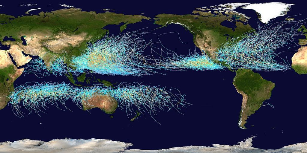 APOD: 2021 September 15 – Cyclone Paths on Planet Earth