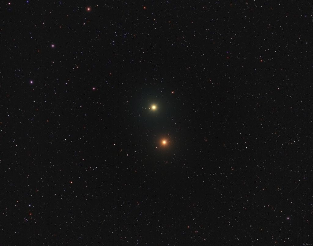 APOD: 2022 April 9 – Mars-Saturn Conjunction