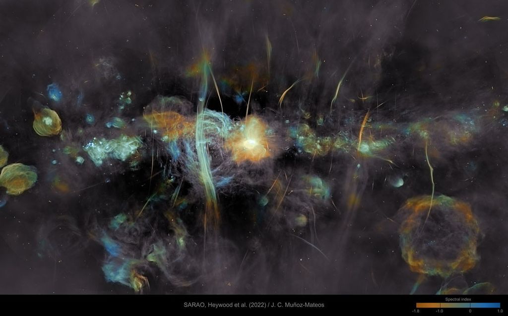 APOD: 2022 February 2 – The Galactic Center in Radio from MeerKAT