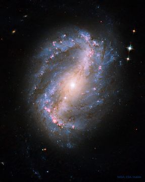 The featured image shows barred spiral galaxy NGC 6217 as captured by the Hubble Space Telescope. Please see the explanation for more detailed information.