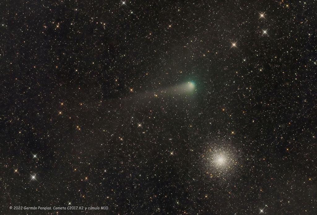 APOD: 2022 July 21 – Messier 10 and Comet