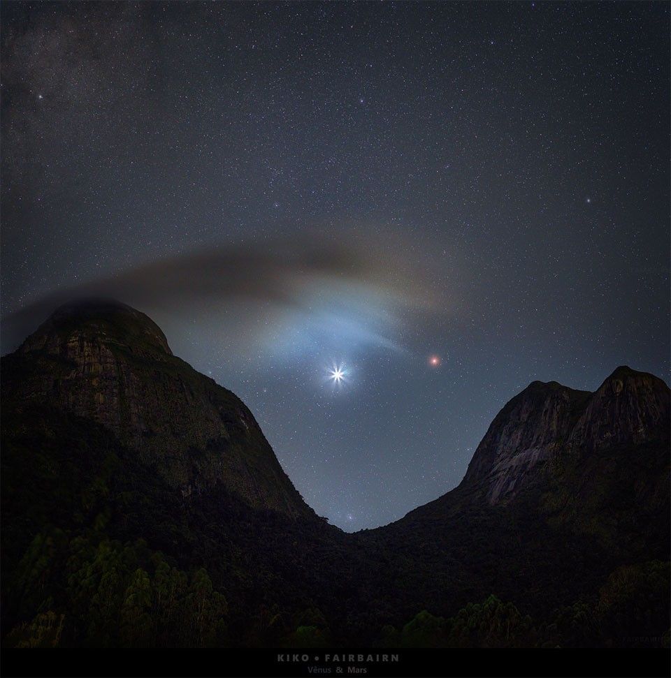 APOD: 2022 March 29 – Venus and Mars: Passing in the Night