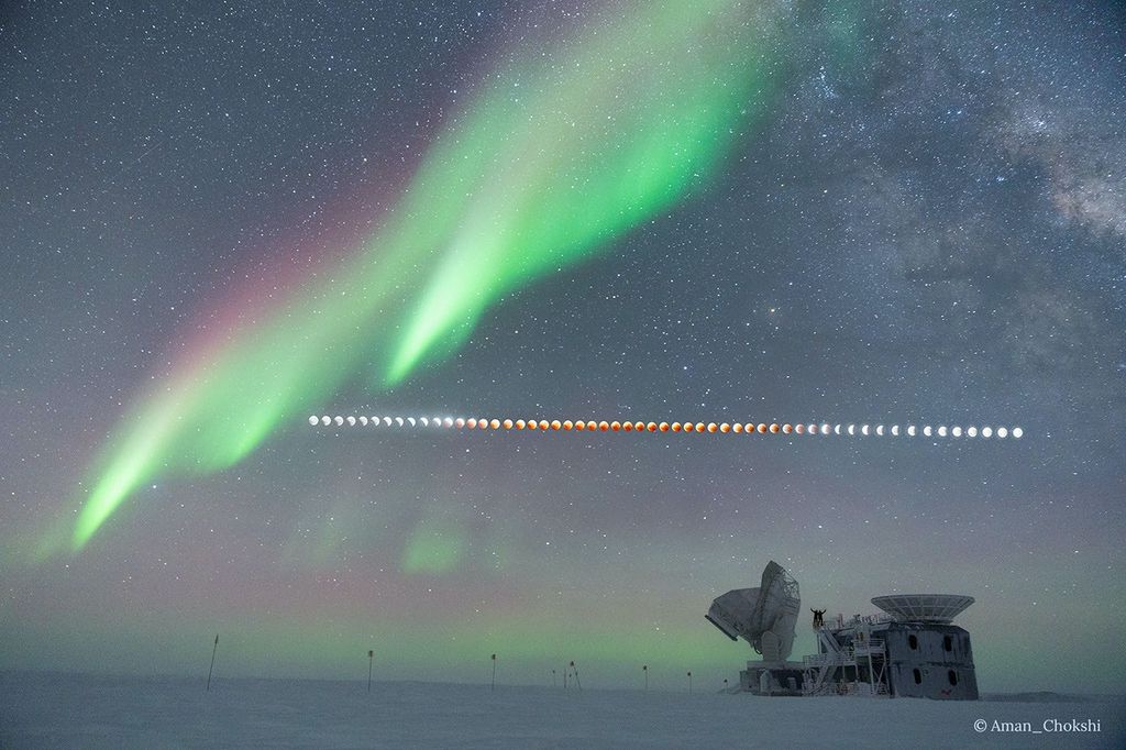 APOD: 2022 November 5 – Lunar Eclipse at the South Pole