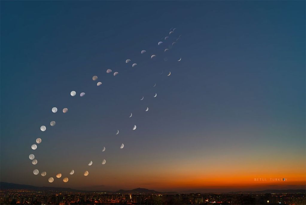 APOD: 2022 October 10 – A Double Lunar Analemma over Turkey