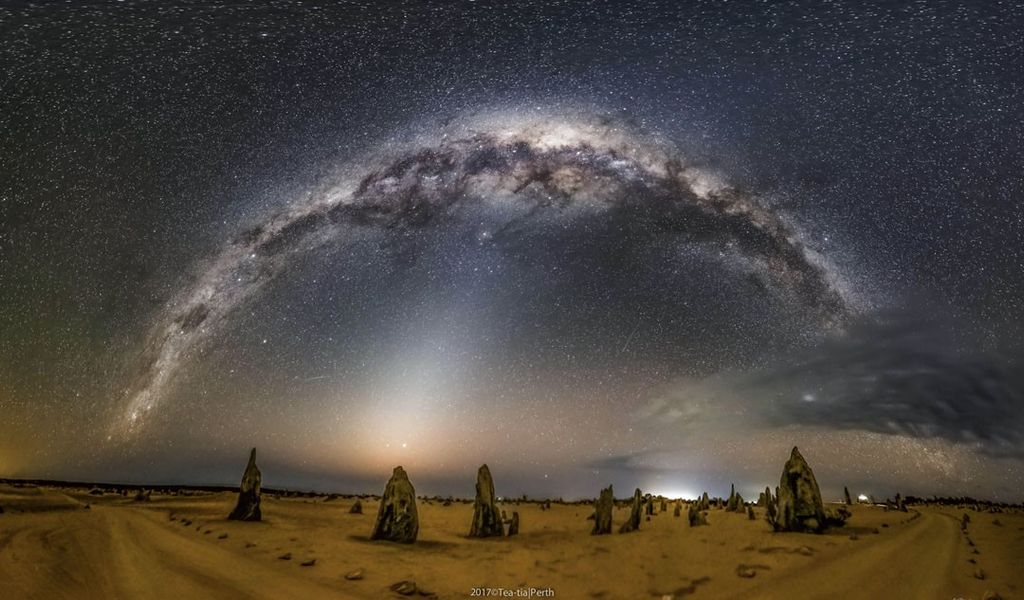 APOD: 2022 October 23 – Milky Way and Zodiacal Light over Australian Pinnacles
