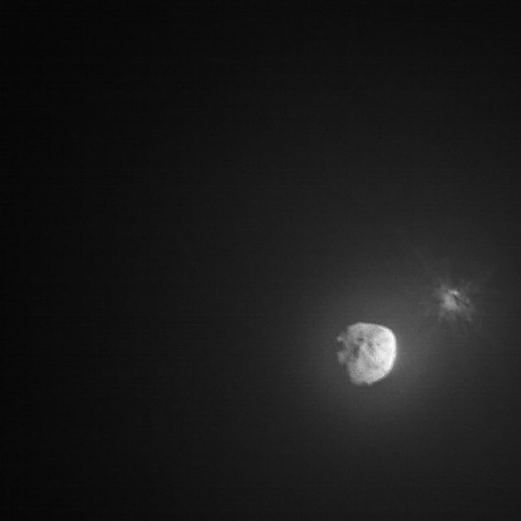 APOD: 2022 September 29 – DART Asteroid Impact from Space