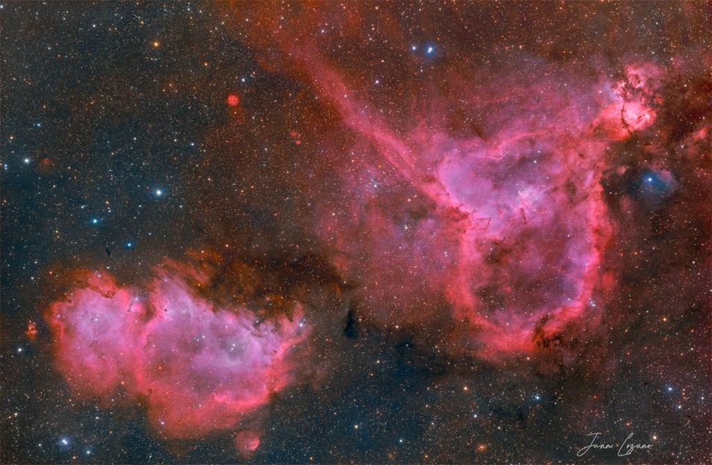 APOD: 2023 February 14 – The Heart and Soul Nebulas