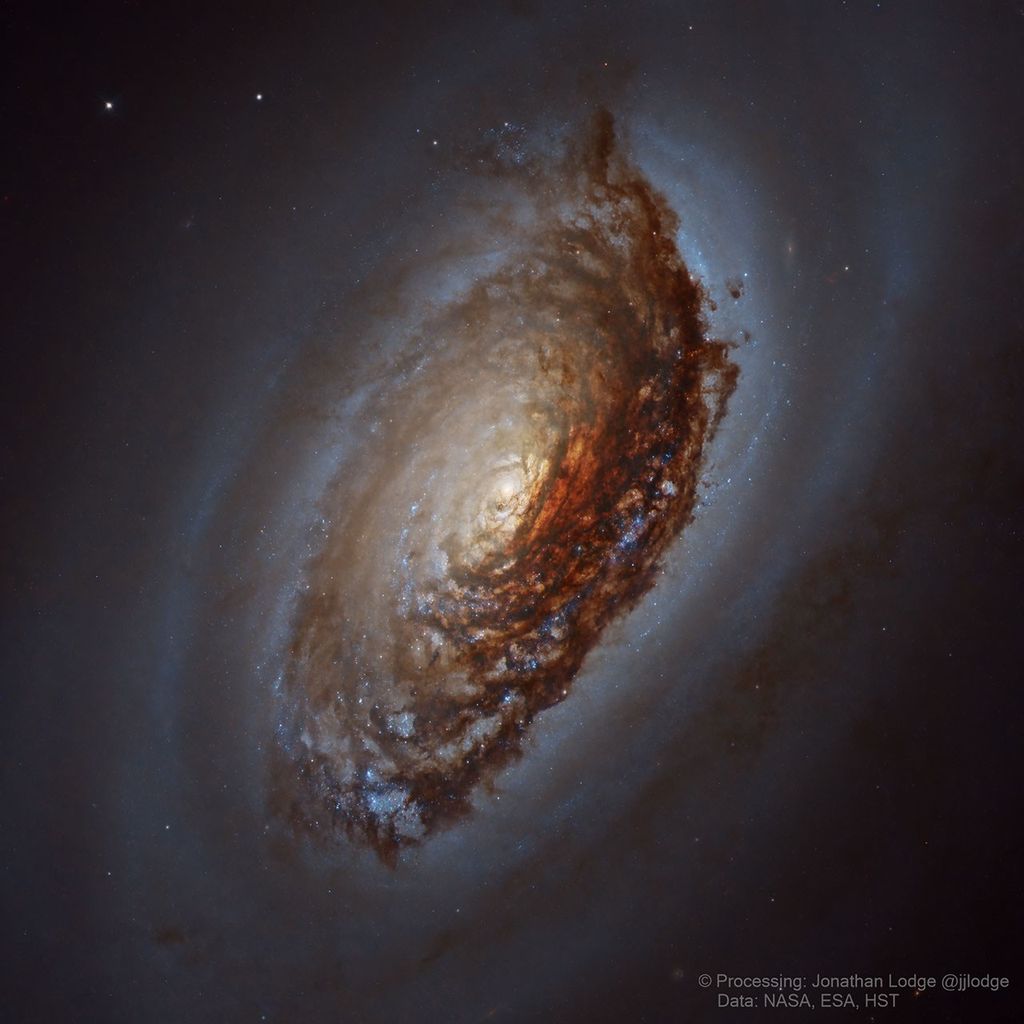 APOD: 2023 July 20 – M64: The Black Eye Galaxy