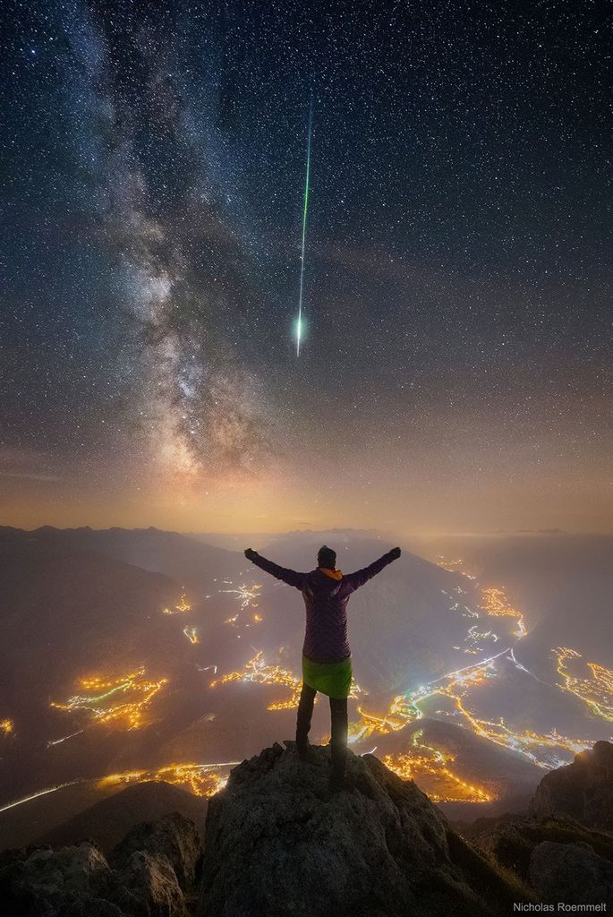 APOD: 2023 July 16 – Meteor and Milky Way over the Alps