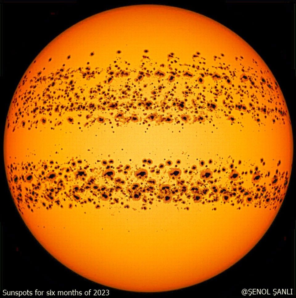 APOD: 2023 July 11 – Sunspots on an Active Sun
