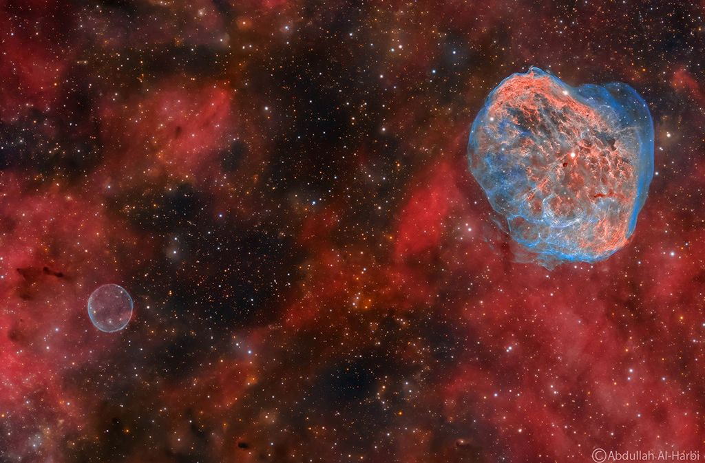 APOD: 2023 September 4 – Cygnus: Bubble and Crescent