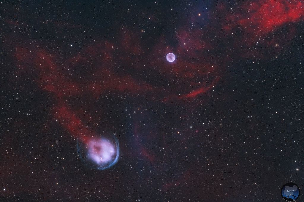APOD: 2024 February 12 – HFG1 & Abell 6: Planetary Nebulae
