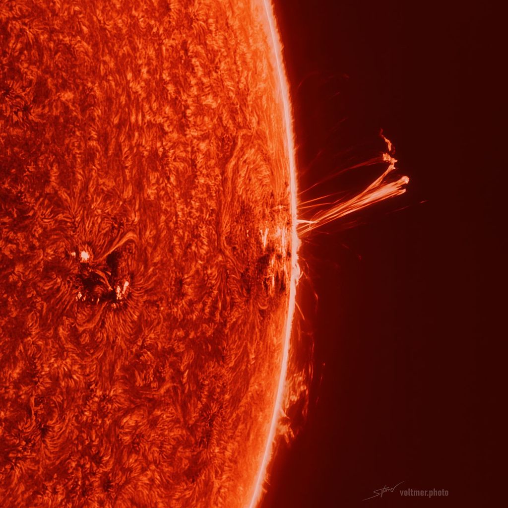 APOD: 2024 May 15 – AR 3664 at the Suns Edge