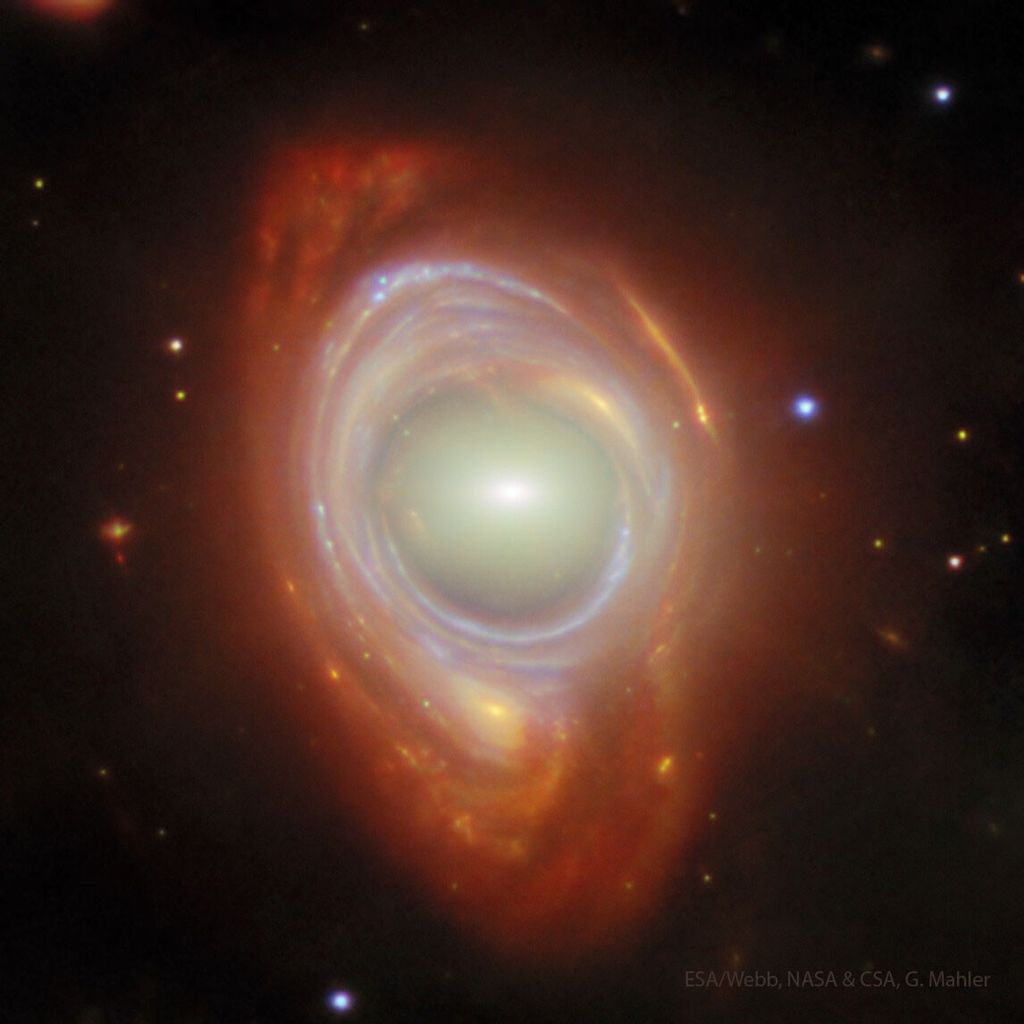 APOD: 2025 April 21 – Galaxy Lenses Galaxy from Webb