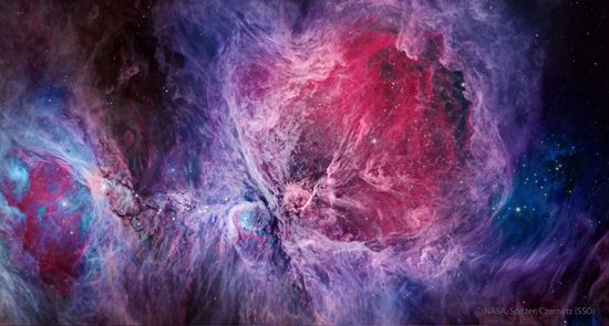 APOD: 2025 April 20 – The Orion Nebula in Visible and Infrared