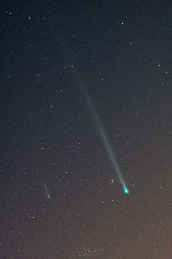 APOD: 2025 September 29 – Two Camera Comets in One Sky