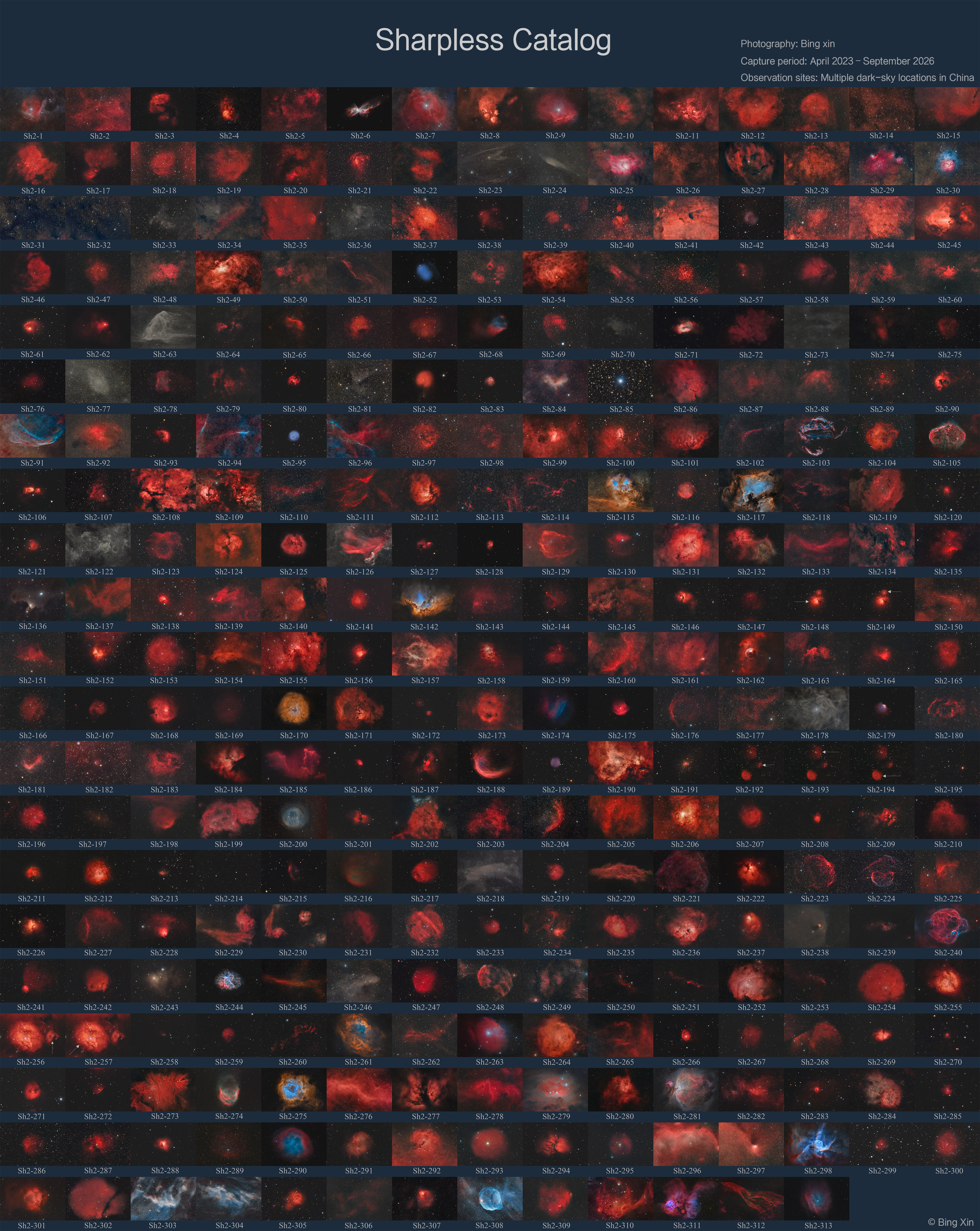 APOD: 2026 October 2 – The Complete Sharpless Catalog: 313 Nebulas