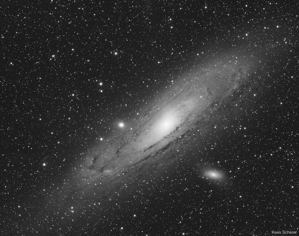 Image of the Andromeda Galaxy after processing out blemishes.