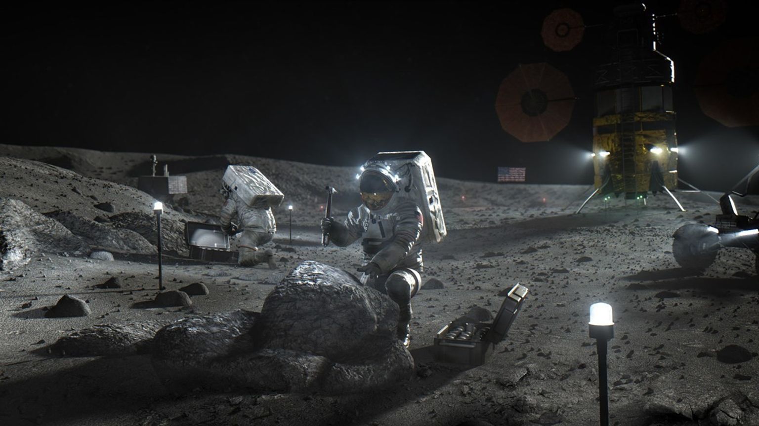 Las misiones Artemis de la NASA tienen como objetivo establecer una presencia lunar sostenida en la Luna y a su alrededor. Las tecnologías de comunicaciones y navegación serán fundamentales para hacer posibles la seguridad, la investigación científica y las operaciones de nuestros astronautas y misiones.