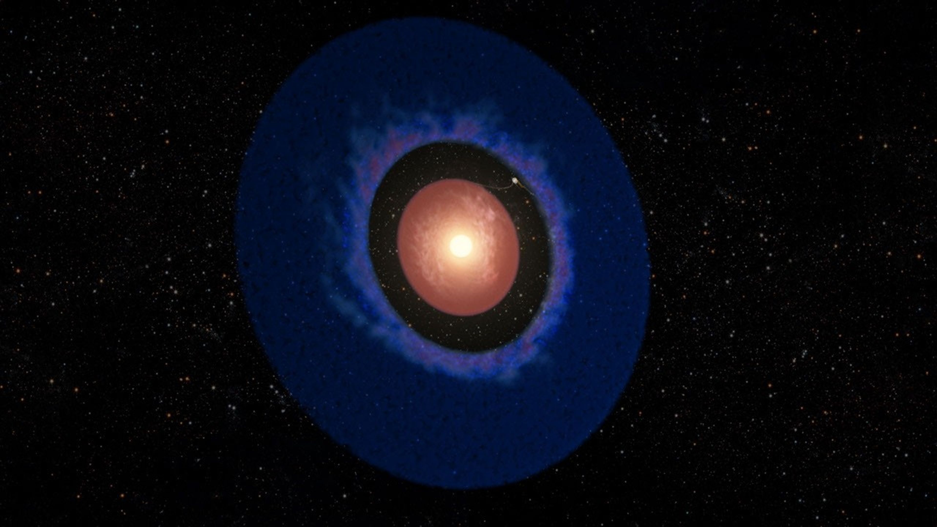 Representación digital de Elias 2-24 b, el exoplaneta más joven que se conoce.
