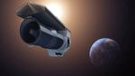 Artist's concept shows NASA's Spitzer Space Telescope.