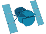 An illustration of NASA's Swift observatory.
