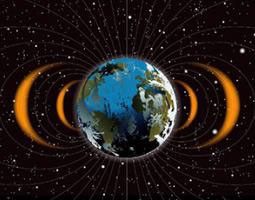 Artist's rendering of van allen waves