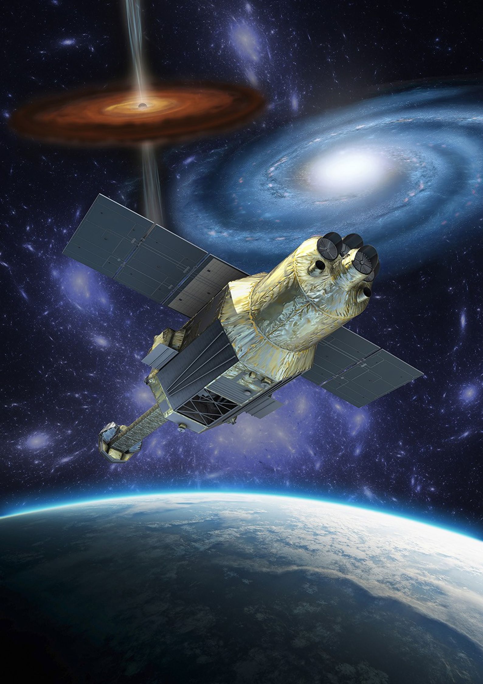 An artist's concept of Hitomi in orbit