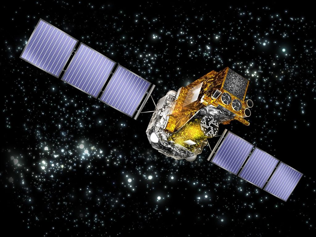 INTEGRAL spacecraft in orbit