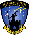 Seal shows a guard in a castle turret using a telescope to watch out for asteroids and comets in the sky.