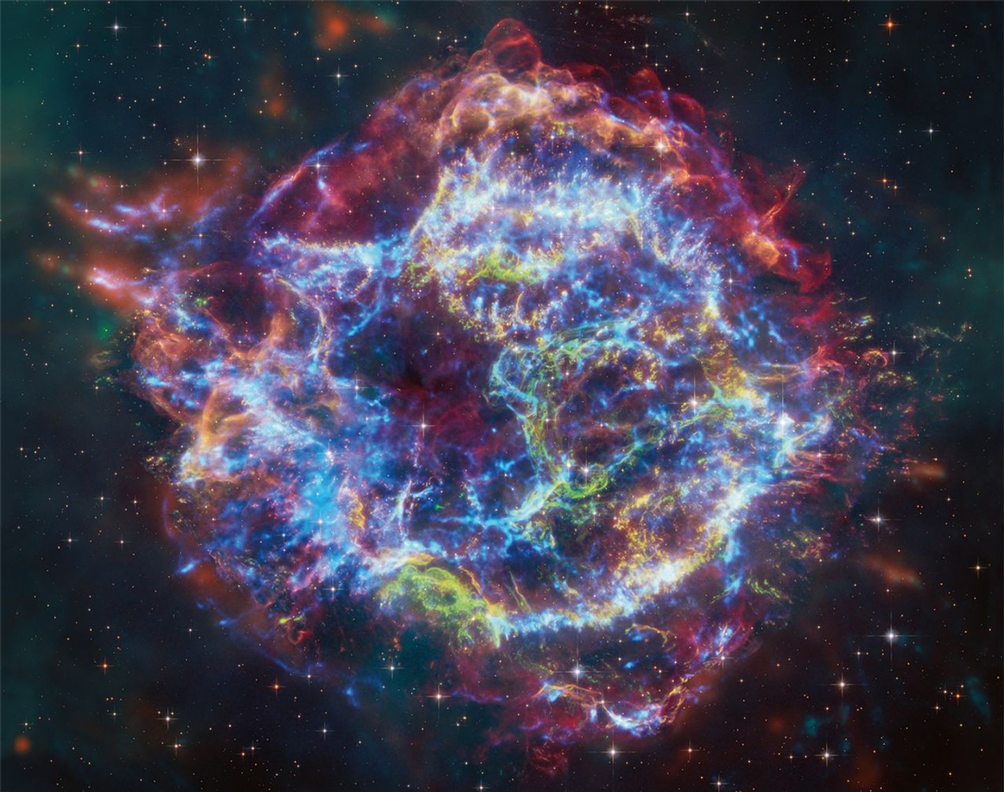 Telescopios persiguen al «monstruo verde» entre los escombros de una estrella.